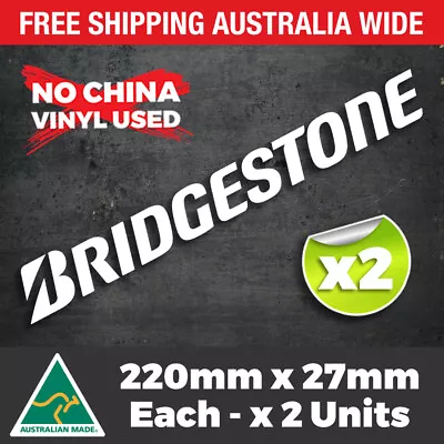 2 X BRIDGESTONE Tyres Sticker Decal DRIFT JDM Garage 4x4 4WD Racing Window Ute • $7.70