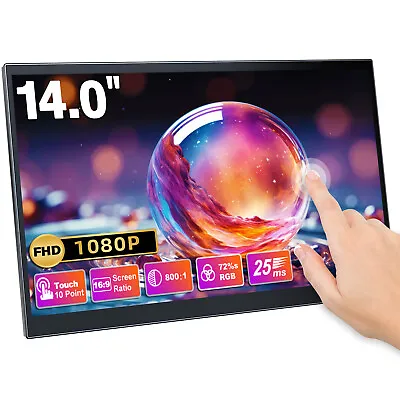 14  Touchscreen Monitor UPERFECT 1920x1080 Laptop Monitor HDMI VGA PC Screen • $219