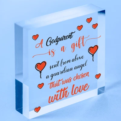 £12.99 • Buy Handmade Godparent Asking Gift For Christening Special Thank You Friendship Sign
