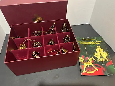Vintage- The Danbury Mint Gold Christmas Ornaments -1983 With Box • $65