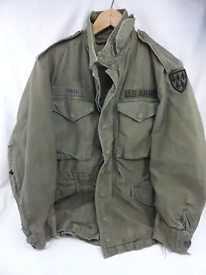 VINTAGE Early 1966 M65 SATEEN OG 107 FIELD JACKET SIZE S SMALL SHORT 32nd Patch • $59.99