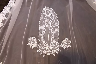 Embroidery Virgin Mary Veil Guadalupe Virgencita • $184