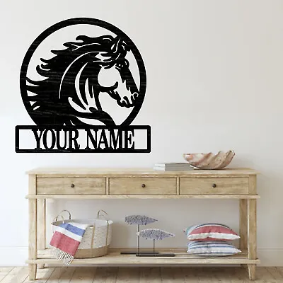 Personalized Horse Name Sign Wood Plaque Signwood Crafts Wall Decor • $19.99