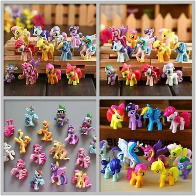 Cute Mini My Little Pony Decorations Toys 12Pcs Action Figures Cake Decor Gift • £6.79