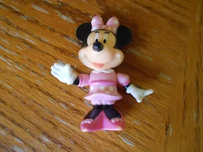 DISNEY MINNIE MOUSE/Polka Dot Dress PVC Figure/Cake Topper 3.5  Poseable • $8.95