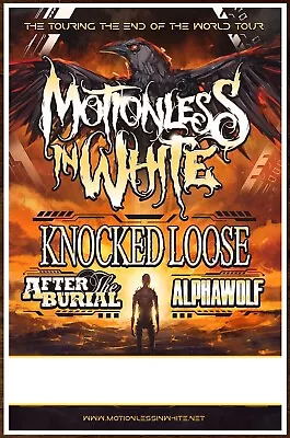 MOTIONLESS IN WHITE | KNOCKED LOOSE Tour 2023 Ltd Ed RARE Poster! Metalcore • $34.99