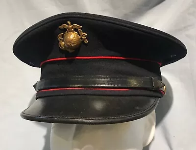 Vintage Pre WW2 1920s USMC Marine Corps Dress Uniform Hat & EGA Sz. 7 1/4 • $11.50