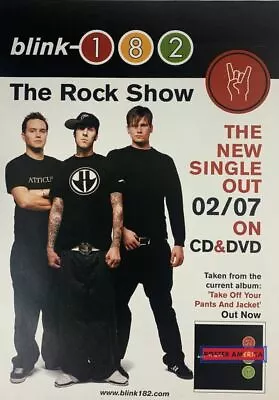 $157.45 • Buy Blink 182 The Rock Show Original UK Promo Poster 20 X 28