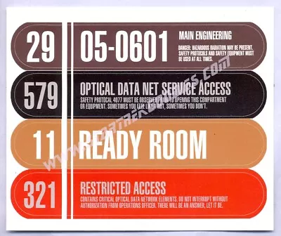 $14.99 • Buy FOUR Great 5  PROP REPLICA STICKERS Star Trek: The Next Generation Set #2 MINT!