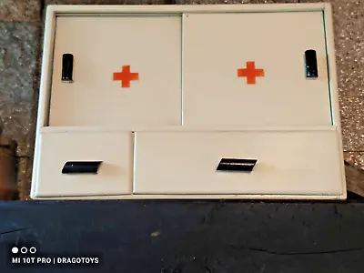 Vintage Red Cross Ambulance Wooden Box First Aid Wall Mount Medicine Cabinet • $179.99
