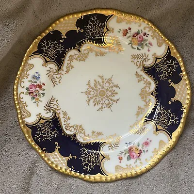 Coalport Batwing Dessert Plate - Colbalt Blue - 9  In VGC - Pattern Z1002 • £25