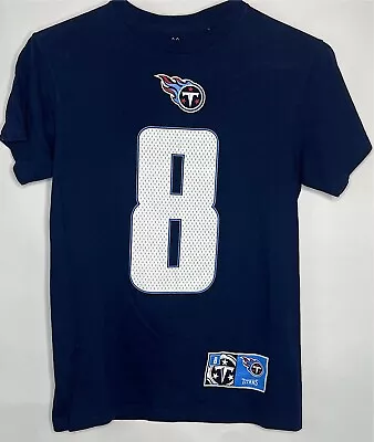 Tennessee Titans Mariota Small T Shirt Blue Adult Short Sleeve T Shirt • $9