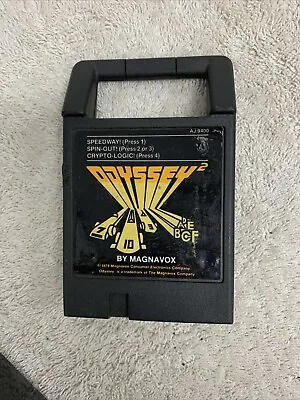 VTG Magnavox Odyssey 2 Speedway Spin-Out Crypt-o-Logic Untested Cartridge ONLY • $11