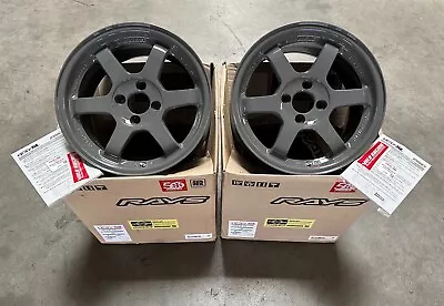 VOLK RACING TE37SL 15x8 4x100 35 CIVIC FIT INTEGRA MIATA MX5 WHEEL RIM G. GRAY • $2595.95