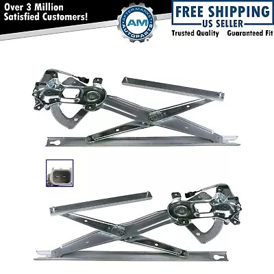 Front Power Window Regulators W/ Motor Left/Right Pair Set For Super Duty Truck • $106.76