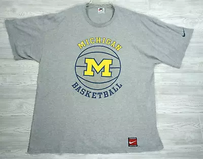 Vintage Nike Team Michigan Wolverines NCAA Basketball Shirt XXL Mens USA *READ* • $25.55