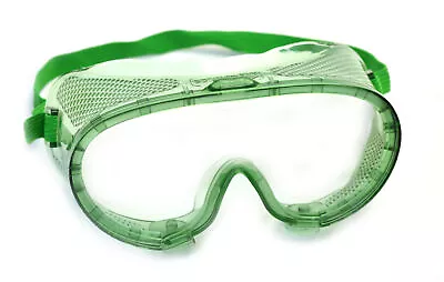 Eisco Labs Basic Green Safety Goggles - Vented With Adjustable Elastic Strap • $9.69