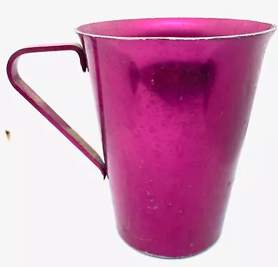 MCM VINTAGE Pink/Purple ALUMINUM PITCHER Marked Sunburst 6  Tall • $15