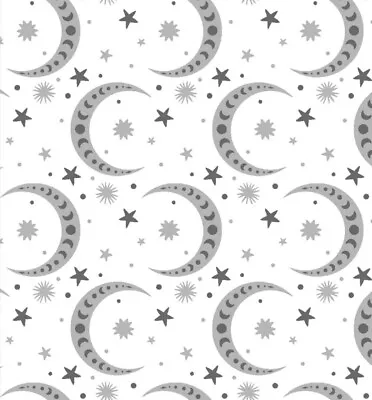Stay Wild Moon Child By 3 Wishes Moons And Stars Flannel Fabric By The Yard • $16