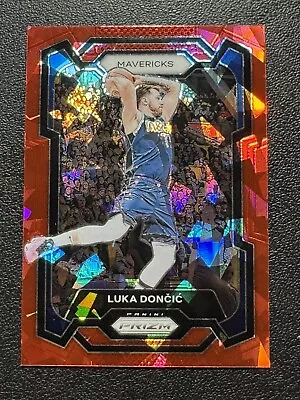 2023-24 Panini Prizm LUKA DONCIC Red Cracked Ice Prizm #110 Dallas Mavericks - B • $1