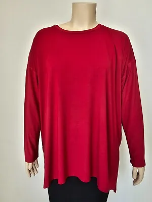 CCX By City Chic Ladies Bianca Long Sleeve Top Sizes 16 18 20 22 24 Colour Ruby • $14.99