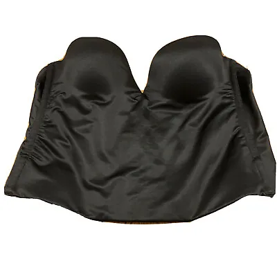 Wonderbra Longline Strapless Backless Bra W/Boning Black 34B • £19.15