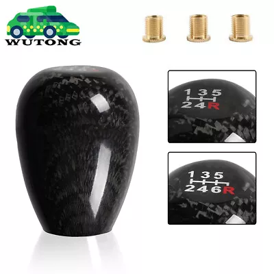 Carbon Fiber 5/6 Speed Car Gear Stick Shift Knob Manual MT Racing JDM Universal • $18.99