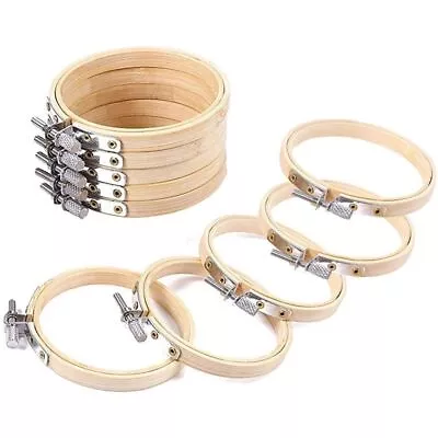 Craft Diy Handmade Round Loop Embroidery Hoop Cross Stitch Frame Sewing Tools • $7.36