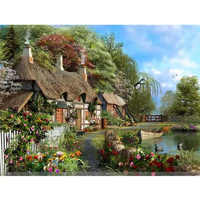 Painting By Numbers Kit DIY Country Villa Canvas Oil Art Picture Home Wall Decor • £8.27