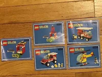 $14.99 • Buy LEGO 6554 Town Fire Department Blaze Brigade Original Instructions Lot Of 5