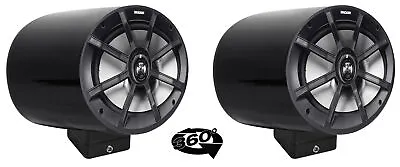 (2) Kicker PS69 6x9  360° Swivel Black Aluminum Surface Mount Boat Speakers • $348.90