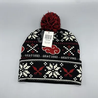 Naruto Shippuden Akatsuki Fair Isle Pom Beanie NEW • £24.11