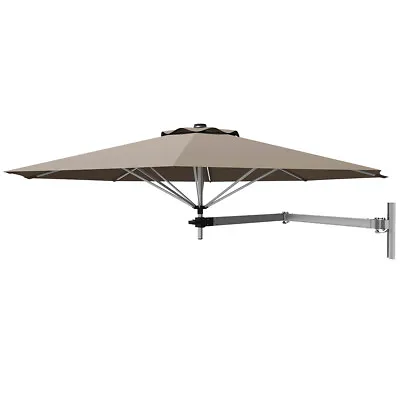 Wall Mounted Cantilever Umbrella Garden Patio Tilting Sunshade Parasols • £124.95