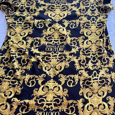 Versace Jeans Couture Baroque Pattern All-Over Print Dress - Women's Size M/l • $78