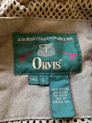 Orvis Army Green Field Fishing Jacket Long Sleeve Tall/Large Multipocket • $31.99