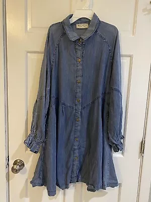 Bad Little Country Girl Tina Women's Western Cowgirl Pocket Ruffle Dress Size L • £26.60