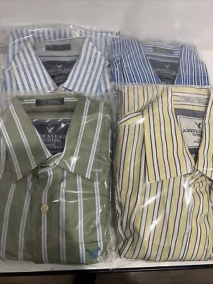 American Eagle Dress Shirts Lot Of 4 Medium Vintage Fit • $29.99