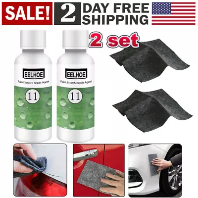 2 Set Car Scratches Remover + Nano Sparkle Cloth Magic Cloth Scratch Remover Kit • $7.95