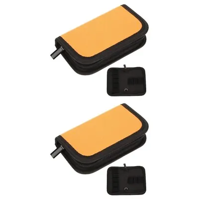  2 PCS Cable Organizer Bag Data Storage USB Holder Case Flash Drive Travel Bags • £10.96