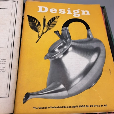 £25 • Buy Vintage Industrial Interior Design Council Magazines 1955 In Binder 8 Issues