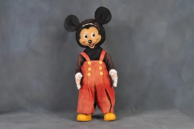 VTG 40s 50s GUND 24  Mickey Mouse Doll Plush With Rubber Face Hands Shoes Walker • $24.95