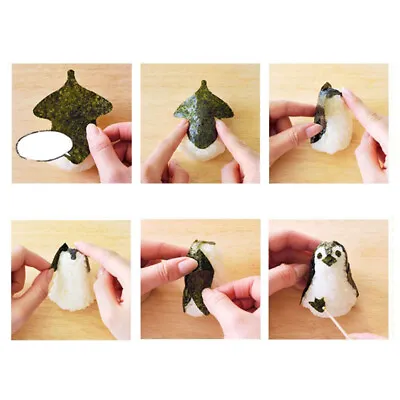 Bento Tool Sushi Nori Punch Penguin Sushi Maker Mold Sandwich Rice Ball Mo-ml • £5.22