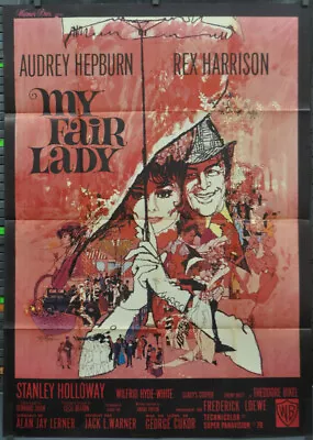 My Fair Lady 1964 Original 44x62 French Movie Poster Audrey Hepburn Rex Harrison • $600