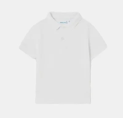 MAYORAL Short-Sleeve Polo - White - NWT Boys 6 • $12.50