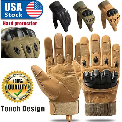 USA NEW Tactical Hunting Full Finger Gloves Black Combat Shooting Military Army • $12.98