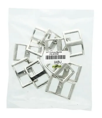 Nickel-Plated Conway Buckle 3/4  12012 BC0Z210-NP-3/4 For Reins Purses 10-Pack • $8.99