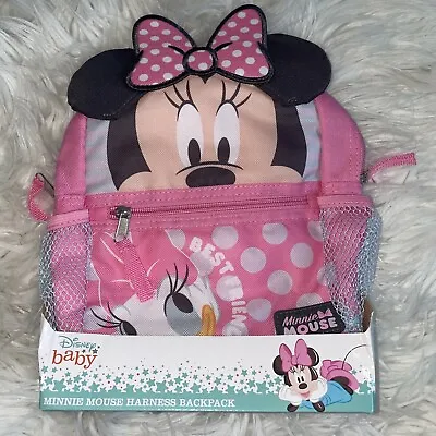 Disney Minnie Mouse Baby Girl Pink Harness Travel Backpack • $28.99