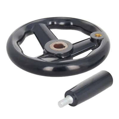 £8.99 • Buy 12x100mm 3 Spoke Hand Wheel With Revolving Handle For Milling Machine Bakelite