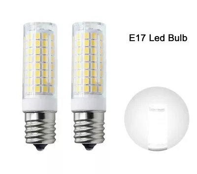 2pcs E17 Intermediate Base LED Bulb 102-2835 Ceramics Light 9W 110V Lamp White H • $11.39