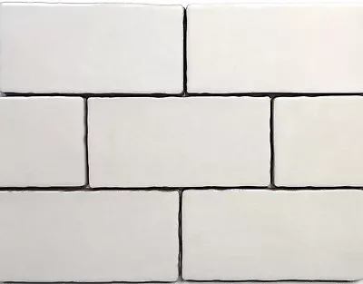 3x6 Biscuit Crackled Glaze Ceramic Tile Wall Backsplash Décor Kitchen(By Piece) • £5.78